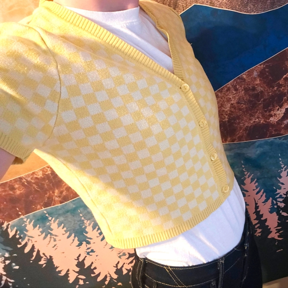 Yellow Checkered Vest (S)